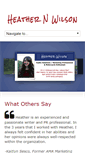 Mobile Screenshot of heathernwilson.com